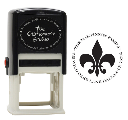 Fleur de Lis Self-Inking Stamper